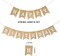 Burlap Happy Birthday Banner for Birthday Party Decorations (White Print)